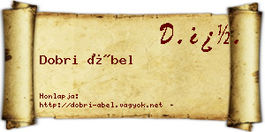 Dobri Ábel névjegykártya